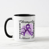 Heart Ribbon - Fibromyalgie Bewustheid Mok (Links)