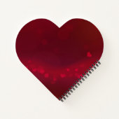 Heart Ribbon Gold Happy Valentine's Day Red Notitieboek (Achterkant)