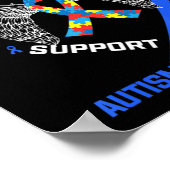 Heart Ribbon I Draag Blue voor mijn zuster Autism Poster (Hoek)