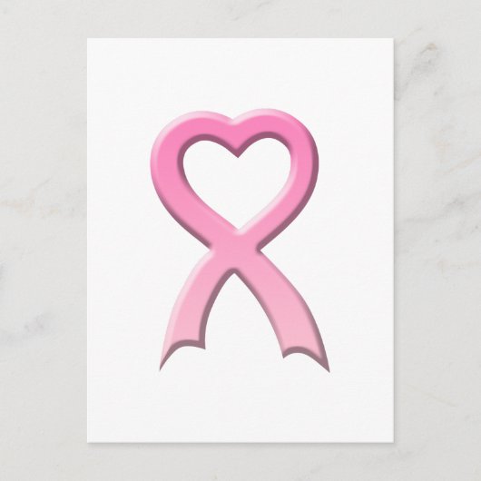 Heart Ribbon Ingegraveerd Briefkaart (Voorkant)