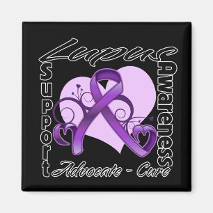 Heart Ribbon - Lupus Awareness Magneet