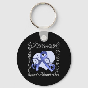 Heart Ribbon - Maagkanker - Bewustheid Sleutelhanger