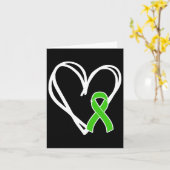 Heart Ribbon Ondersteuning Mental Health Awareness Kaart (Gele Bloem)