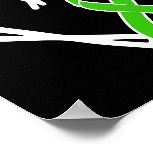 Heart Ribbon Ondersteuning Mental Health Awareness Poster (Hoek)