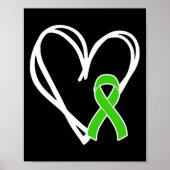 Heart Ribbon Ondersteuning Mental Health Awareness Poster (Voorkant)