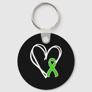 Heart Ribbon Ondersteuning Mental Health Awareness Sleutelhanger
