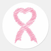 Heart Ribbon Scribble Sticker (Voorkant)