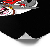 Heart Riding Shark Valentijnsdag Fun Boys Meisjes Poster (Hoek)