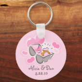 Heart Ring Custom Keepslag Sleutelhanger (Voorkant)