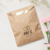 Heart Rings Hand Drawn Wedding Favor Bag Bedankzakje (Gezegeld)