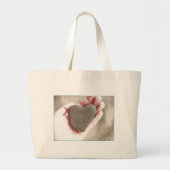 Heart Rock Beach Bag Grote Tote Bag (Voorkant)