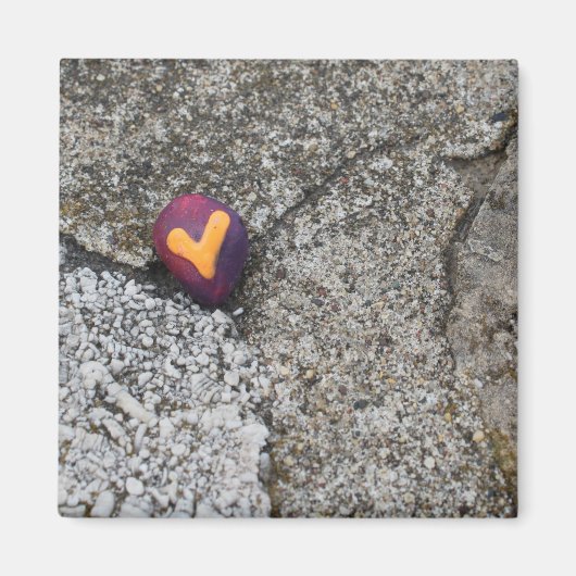 Heart Rock en Fossil Rock Magneet (Voorkant)