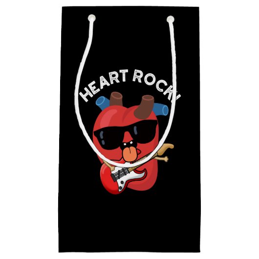 Heart Rock Grappige Muziek Pun Dark BG Klein Cadeauzakje (Voorkant)