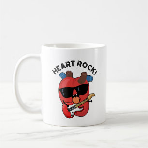 Heart Rock Grappige muziek woordspeling Koffiemok