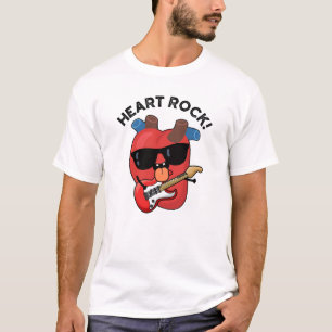 Heart Rock Grappige muziek woordspeling T-shirt