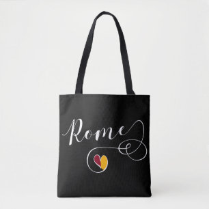 Heart Rome Flag Grocery Bag, Italiaans Tote Bag