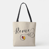 Heart Rome Flag Grocery Bag, Italiaans Tote Bag (Achterkant)