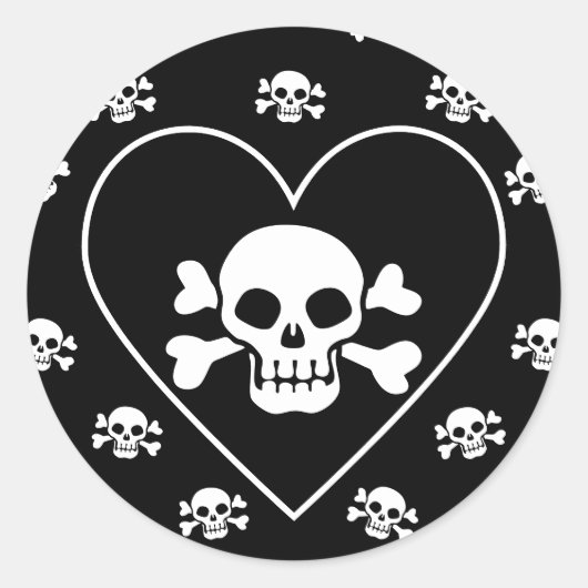 Heart Ronde Sticker (Voorkant)
