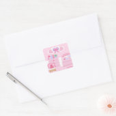 Heart Room Spiral notebook Vierkante Sticker (Envelop)