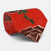 "Heart Roos #7" Stropdas Bloem tuin (Opgerold)