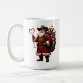 Heart Rope Cowboy Santa Koffiemok (Links)