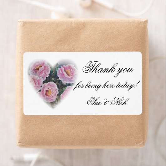 HEART rosas bedankt voor je gunst Etiket (Insitu)