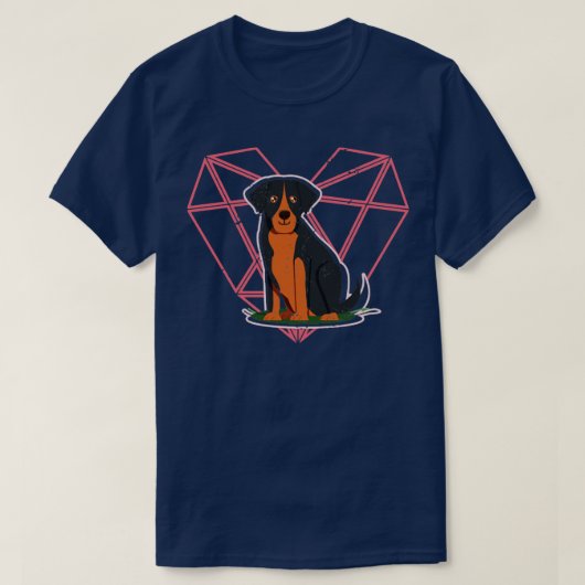 Heart Rottweiler T-shirt (Design voorkant)