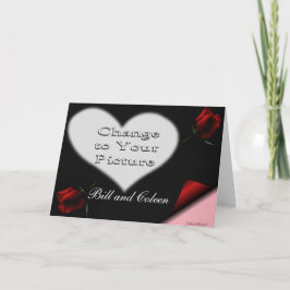 Heart & Rozen Invitation - elke gelegenheid aanpas