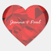 Heart Ruby Print Sticker (Voorkant)