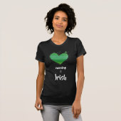 *~* Heart Runner Waterverf Fitness Irish T-shirt (Voorkant volledig)