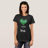 *~* Heart Runner Waterverf Runner Fitness Irish T-shirt (Voorkant volledig)