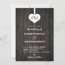 Heart Rustic Wood Wedding