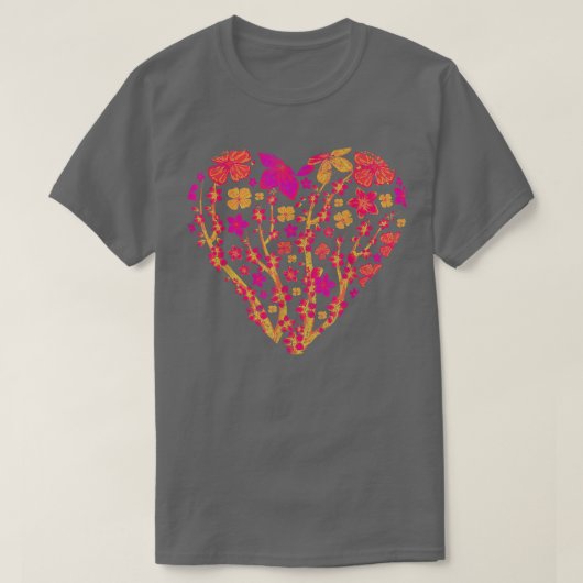 Heart Sakura Japanse Vloer 80's Vaporwave Cherry T-shirt (Design voorkant)