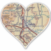 Heart Salida  kaart Sticker (Voorkant)