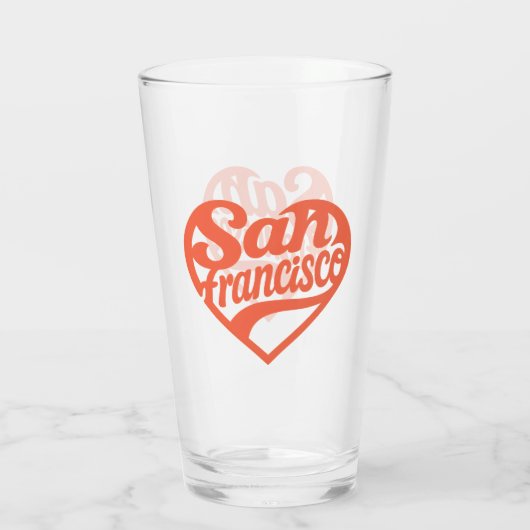 Heart San Francisco Glas (Achterkant)