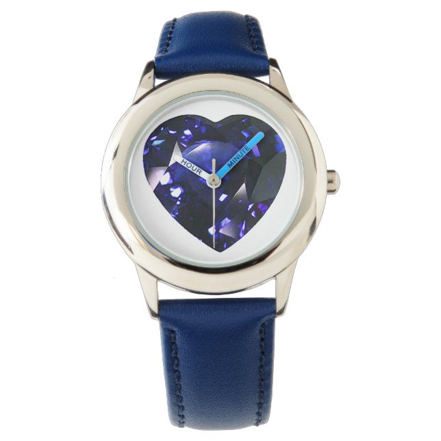 Heart Sapphire Blue Horloge (Voorkant)