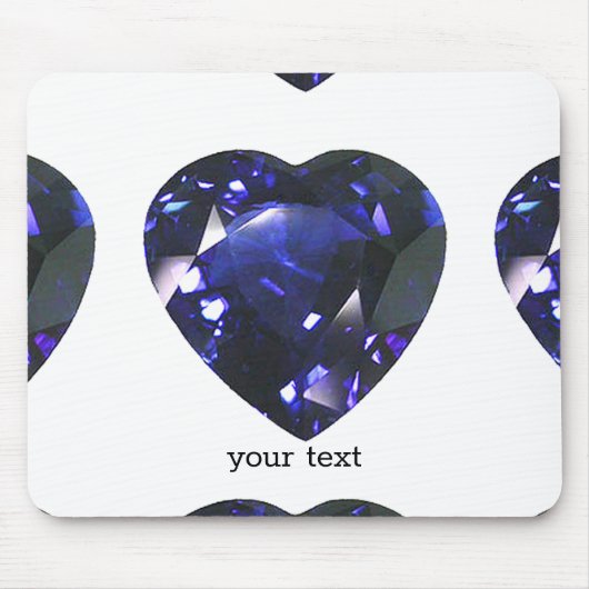 Heart Sapphire Blue Muismat (Voorkant)