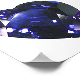 Heart Sapphire Blue Poster