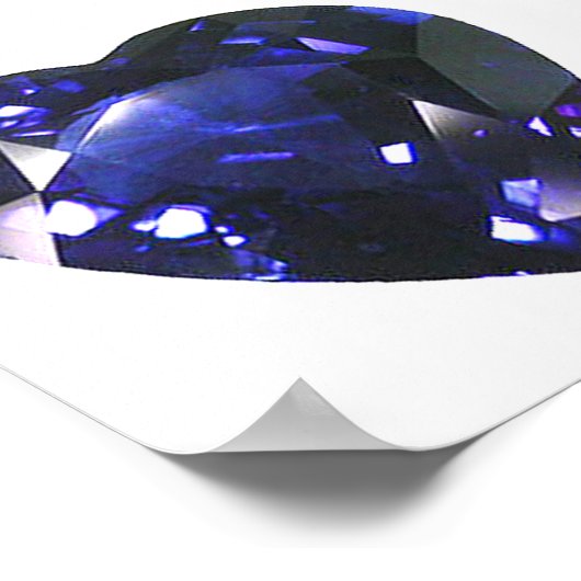 Heart Sapphire Blue Poster (Hoek)