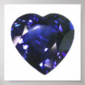 Heart Sapphire Blue Poster (Voorkant)