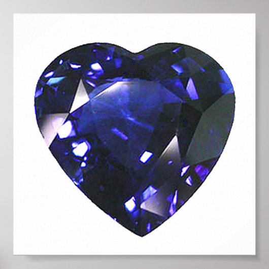 Heart Sapphire Blue Poster (Voorkant)