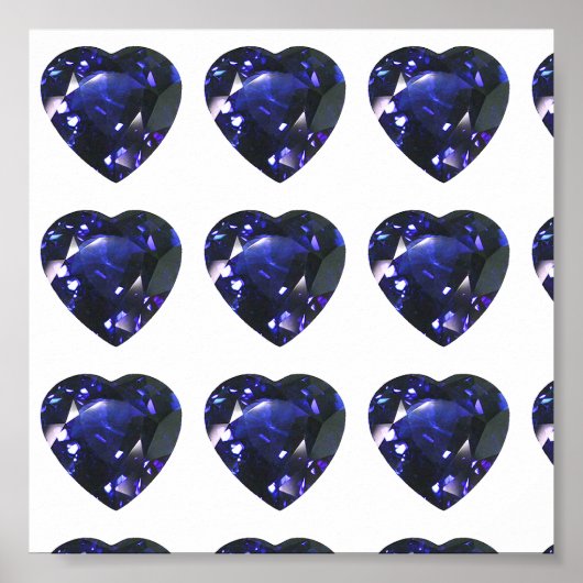 Heart Sapphire Blue Poster (Voorkant)