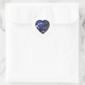 Heart Sapphire Blue Ronde Sticker (Tas)