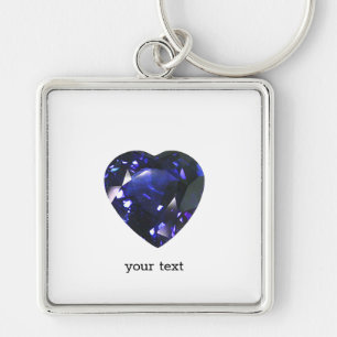 Heart Sapphire Blue Sleutelhanger