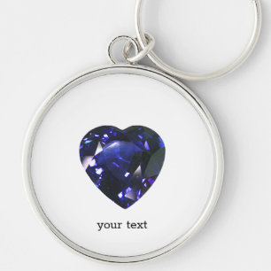 Heart Sapphire Blue Sleutelhanger