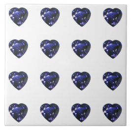 Heart Sapphire Blue Tegeltje