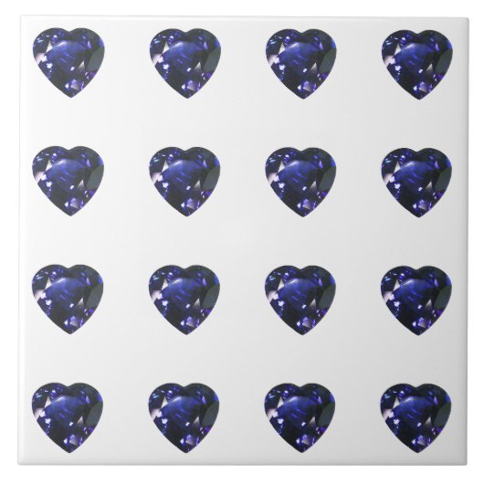 Heart Sapphire Blue Tegeltje (Voorkant)