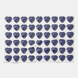 Heart Sapphire Blue Theedoek