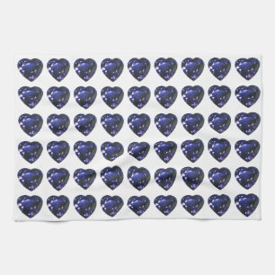Heart Sapphire Blue Theedoek