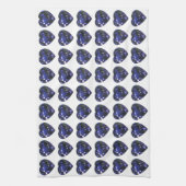 Heart Sapphire Blue Theedoek (Verticaal)